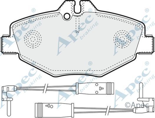 APEC BRAKING Комплект тормозных колодок, дисковый тормоз PAD1316